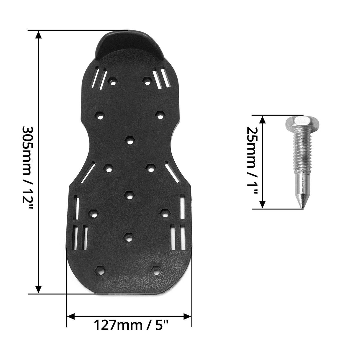 QWORK Spiked Shoes packaging showing one pair included