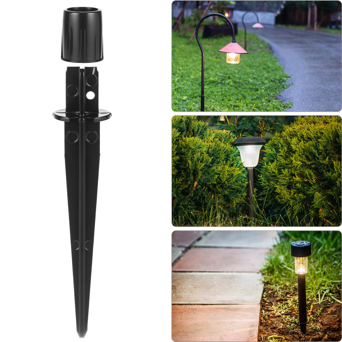 QWORK weatherproof stakes secure outdoor lights in any season