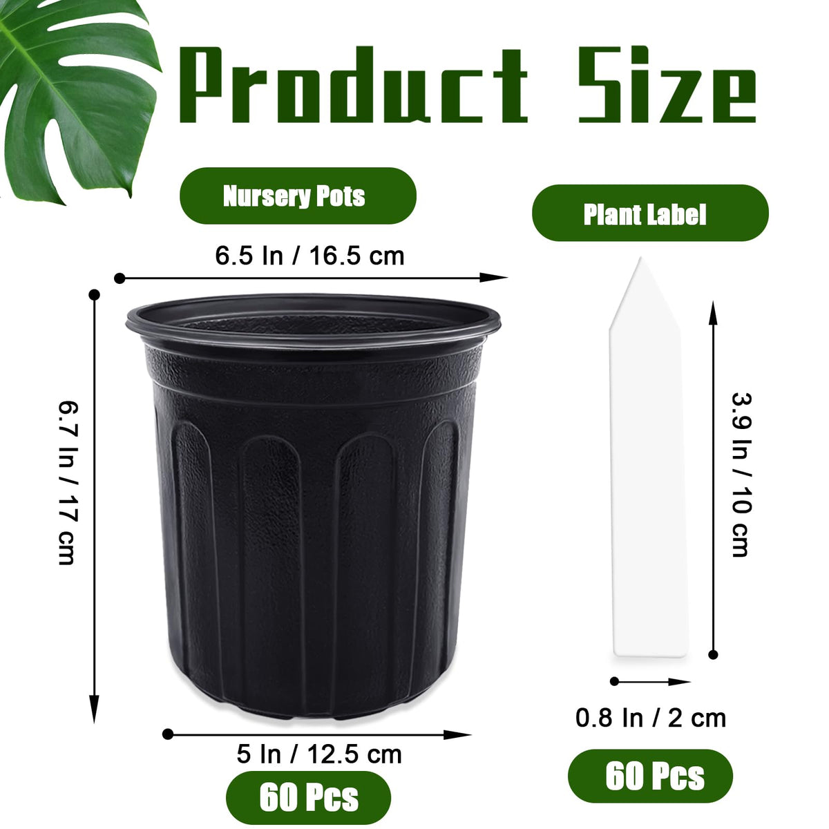 Qyyiguf stackable 1-gallon nursery pots save space when stored.