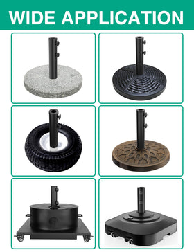 QZER PVC sleeve 32 mm fits smaller poles securely.