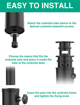 QZER PVC sleeve 38 mm adapts to mid-size poles for versatile use.
