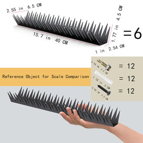 QZXRKEJI spikes mounted on fence; effective intruder deterrent for outdoors.