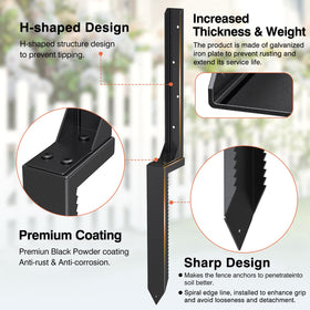 QZXRKEJI Tilted-post stabilization keeps wooden fences straight during gusts.
