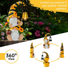QZZP bee-themed decor accents enhance pollinator-friendly garden aesthetics.