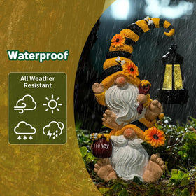 QZZP bee gnomes’ bold yellow-black contrast boosts curb appeal and visibility.