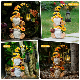 QZZP weatherproof resin gnomes endure sun and rain with vibrant, lasting color.