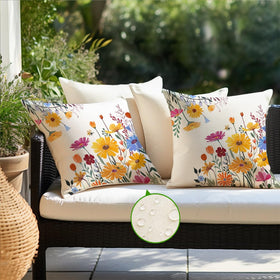 RABUSOFA 18x18 waterproof linen pillow cover for patio and balcony