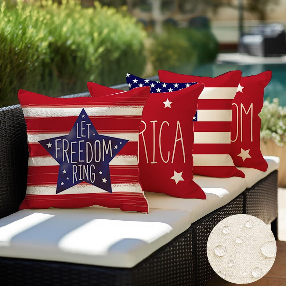 RABUSOFA close-up of flag pattern on a pillow cover for bold decor.