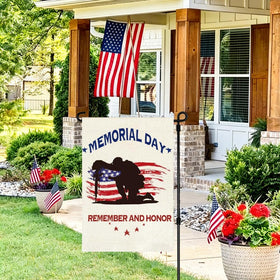 RABUSOFA front door yard flag decor for welcoming patriotic ambiance.