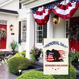 RABUSOFA outdoor flag with vivid print for porch or patio use.