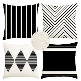 RABUSOFA outdoor pillows 16x16 front view for durable patio seating