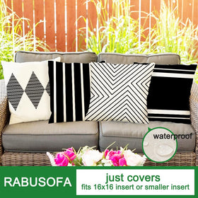 RABUSOFA waterproof fabric closeup highlights weatherproof outdoor use
