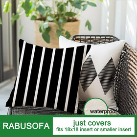 Patio decor with RABUSOFA pillow covers suitable for garden and balcony