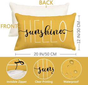 RABUSOFA 12x20 inch pillow cover fits standard inserts.