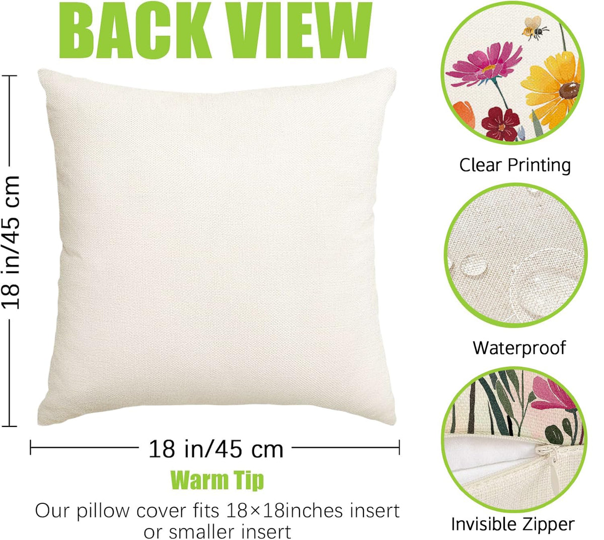 RABUSOFA yellow daisy pattern enhances living room or balcony decor
