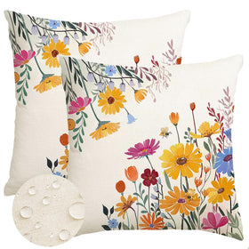 RABUSOFA yellow daisy front pillow cover for outdoor decor and seating
