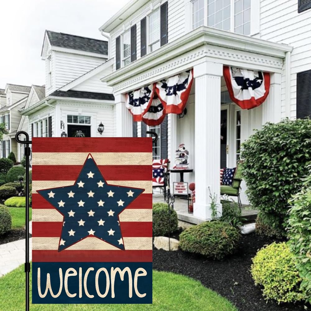 RABUSOFA UV resistant patriotic flag maintains color in sun.