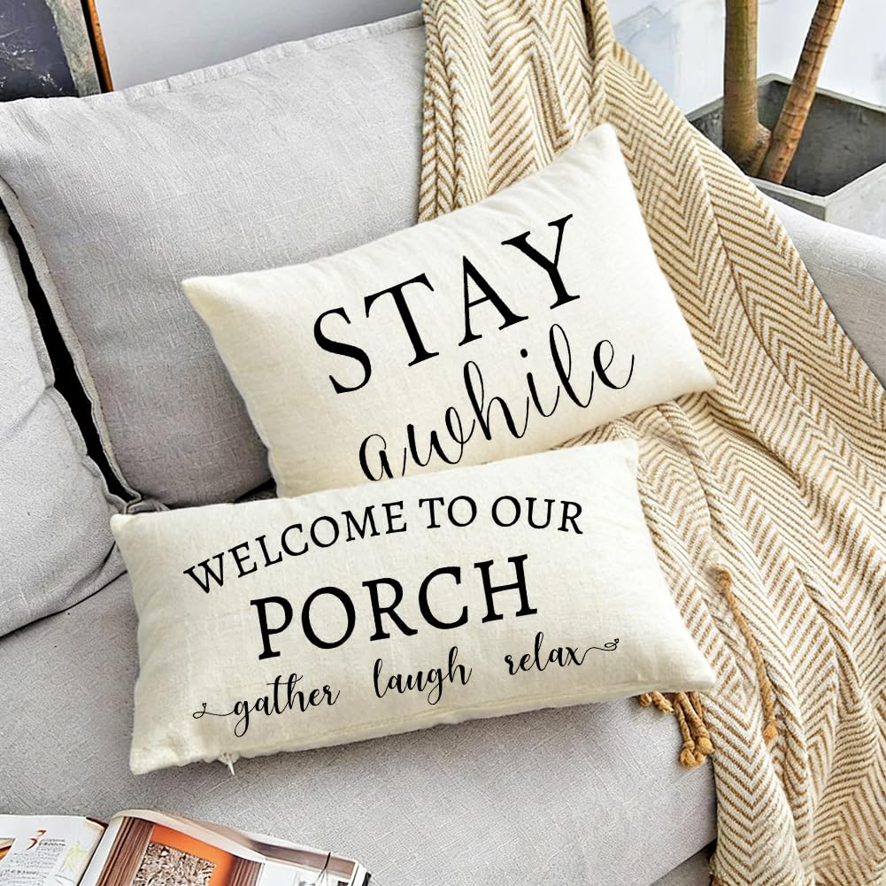 RABUSOFA waterproof pillow cover back close-up shows durable outdoor fabric