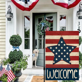 RABUSOFA weatherproof polyester flag withstands sun and weather.