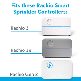 Rachio Generation 2 controller inside enclosure with tidy wiring protection.