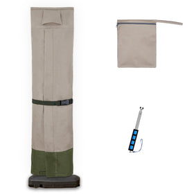 Rachmi patio cantilever umbrella cover protects 9-13 ft umbrellas from rain and sun.