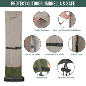 Rachmi storage bag keeps the cover neatly stored when not in use.