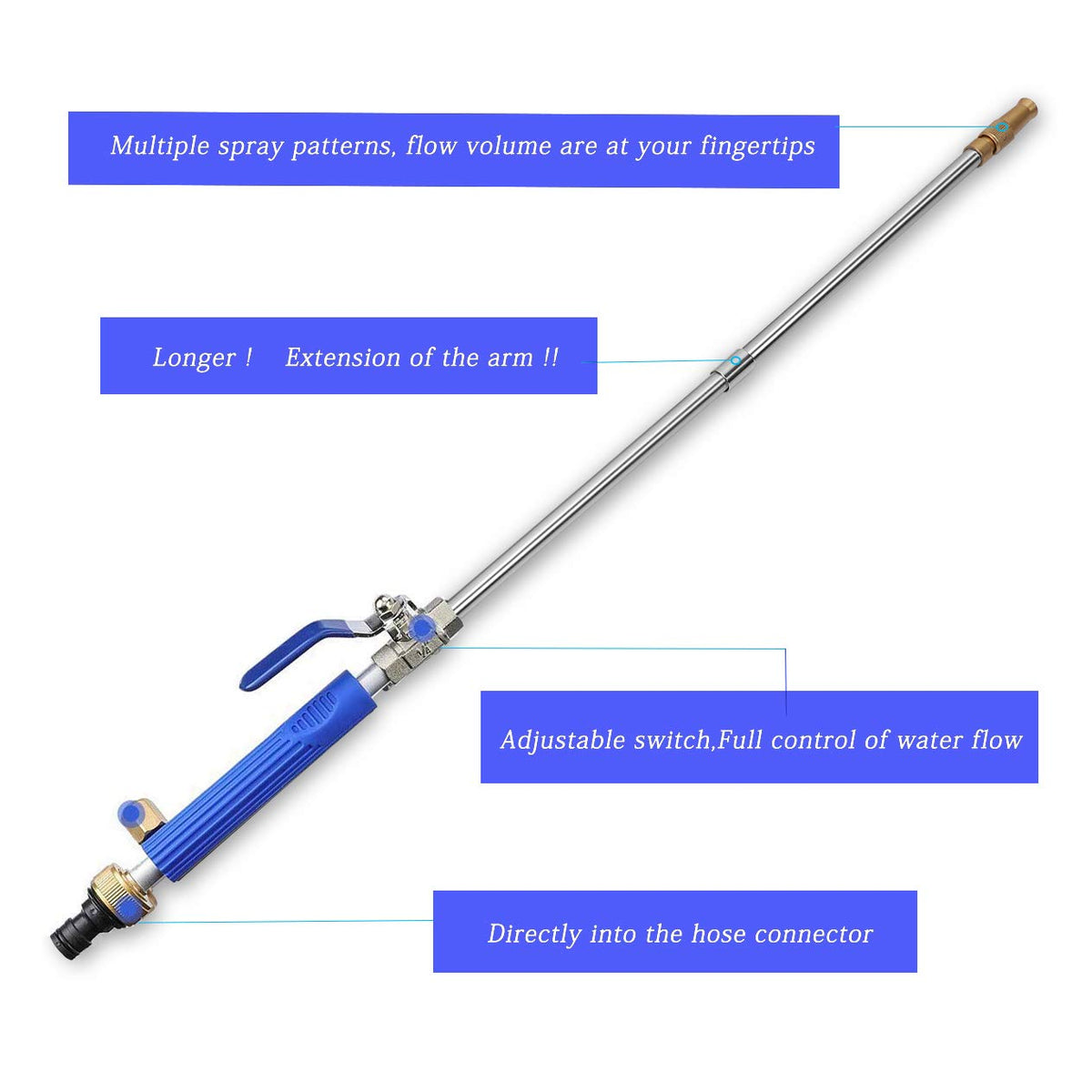Raddile blue wand set offers flexible, portable cleaning power.