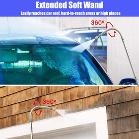 Raddile extendable wand 19 inches improves reach for low spots.