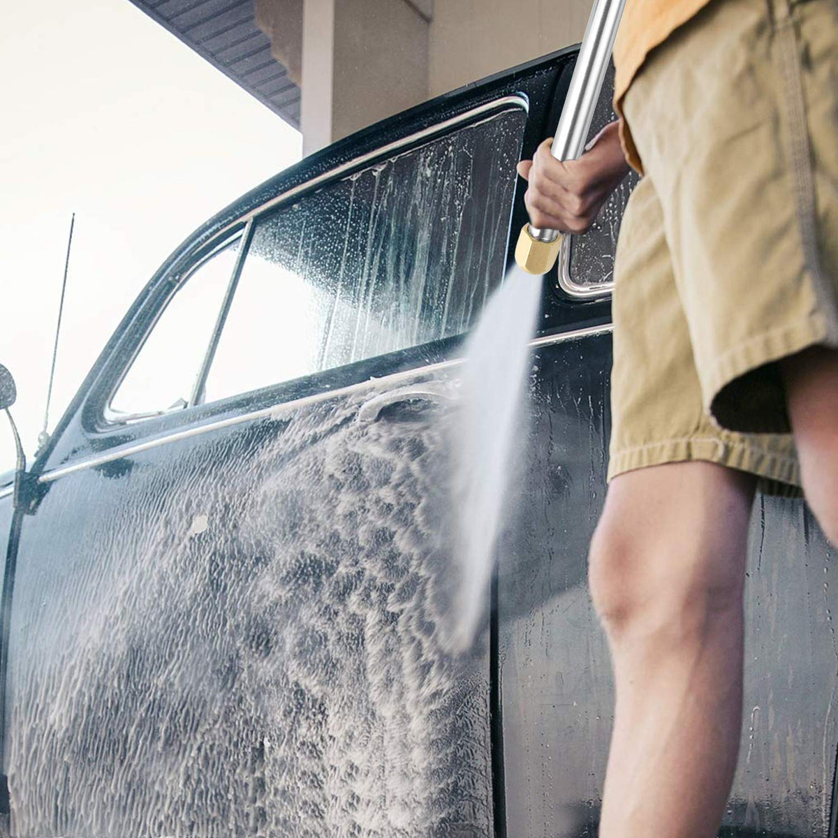 Raddile hydro jet nozzle tackles tough grime with precision.