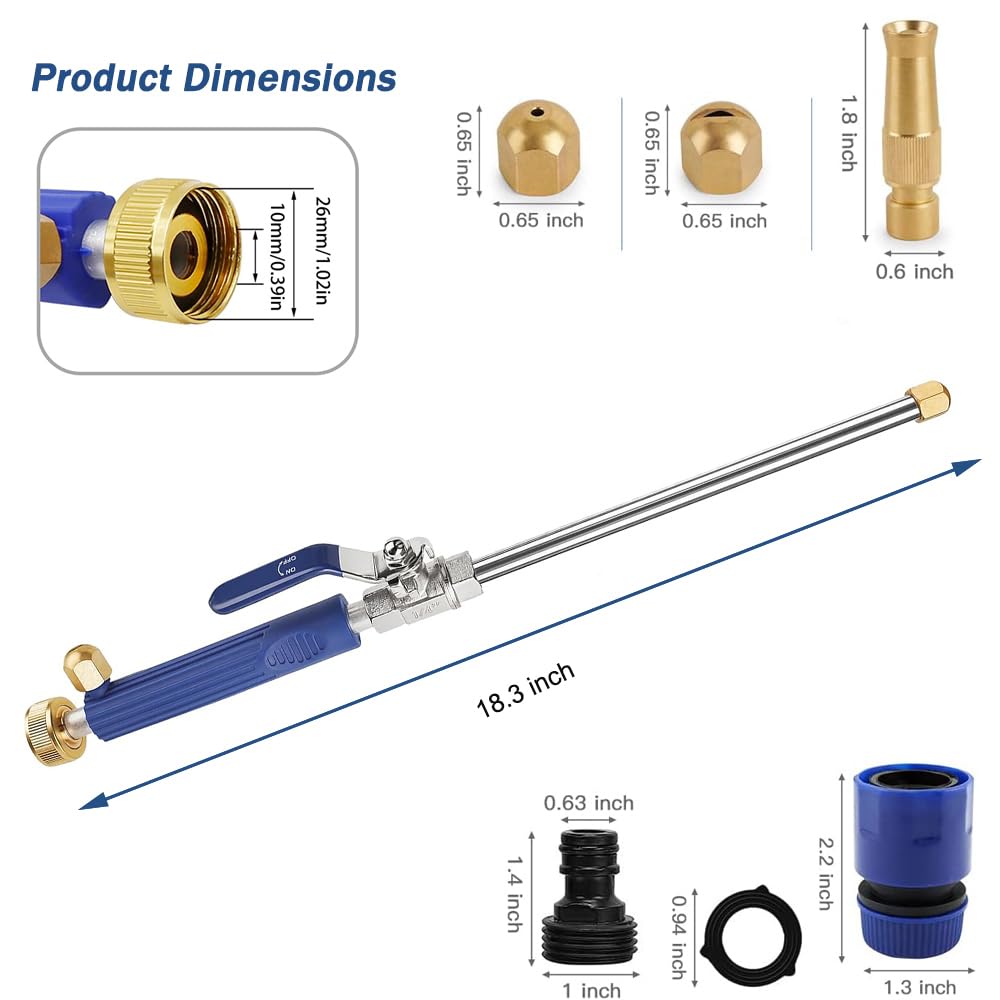 Raddile Hydro Jet universal nozzle supports multiple spray patterns for surfaces.
