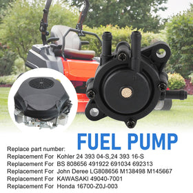 RADHLBNIU Kawasaki compatible fuel pump during installation on a small engine.