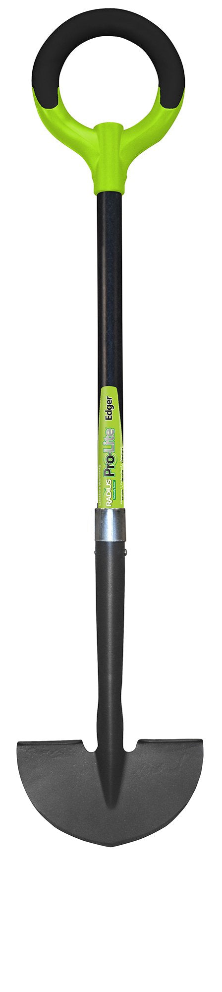 Radius Garden Pro-Lite edger green front view with wide blade for crisp edges.