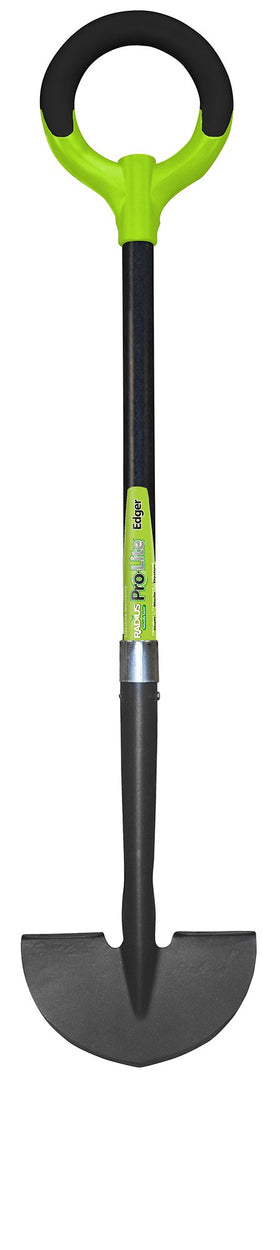 Radius Garden Pro-Lite edger green front view with wide blade for crisp edges.