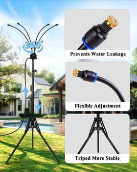 Rafow diverter-enabled misting system extending cooling options with external control