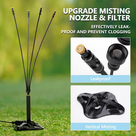 Rafow height 31.5-inch design broadens mist coverage across yards