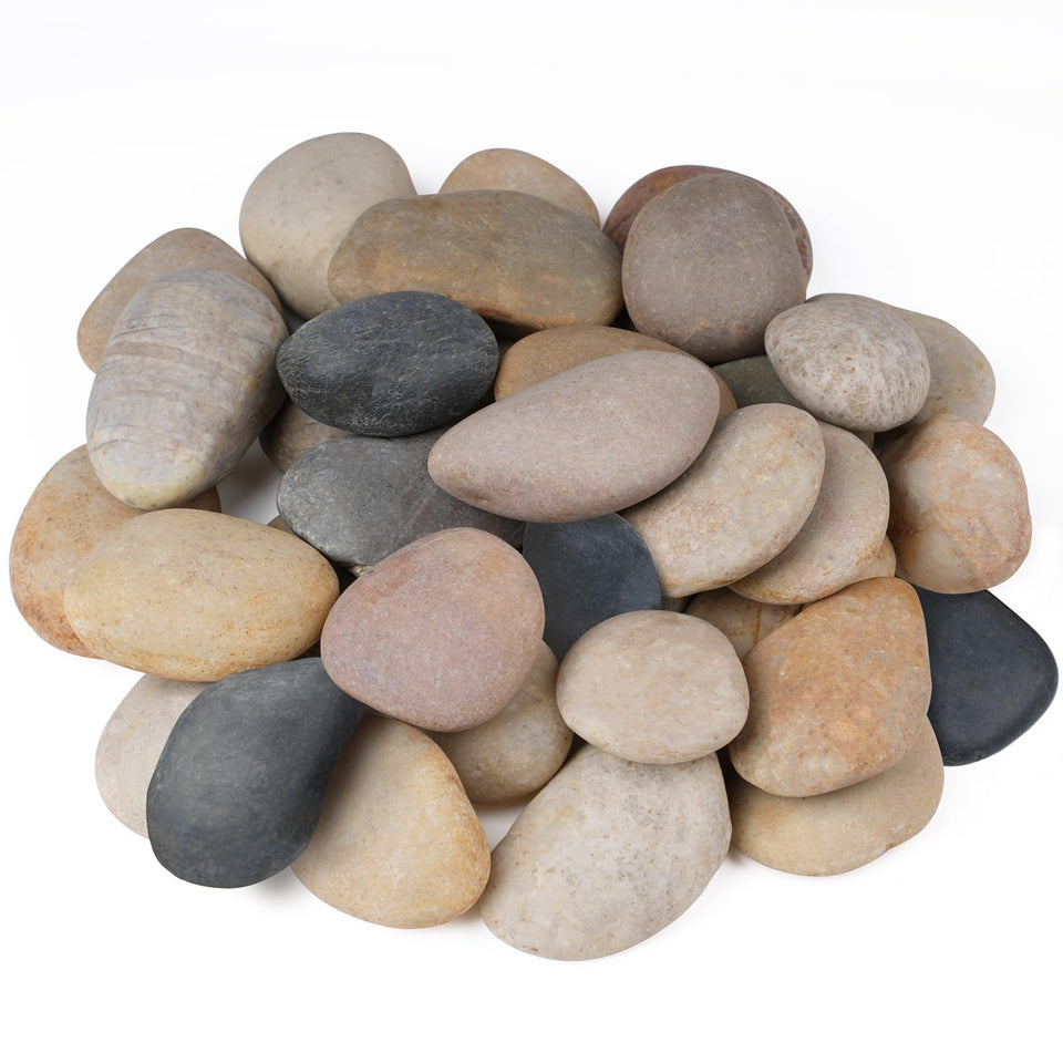 Rahato outdoor landscaping rocks add natural texture and color for pathways