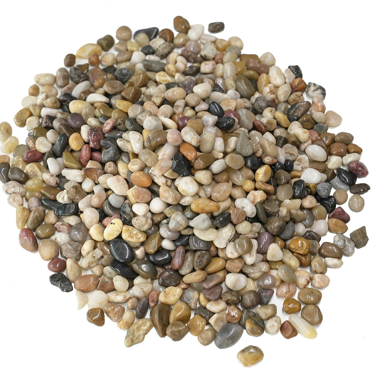 Rahato 5 lbs pebbles add luxurious shine to indoor plant displays.