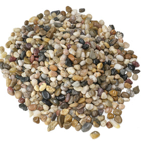 Rahato 5 lbs pebbles add luxurious shine to indoor plant displays.