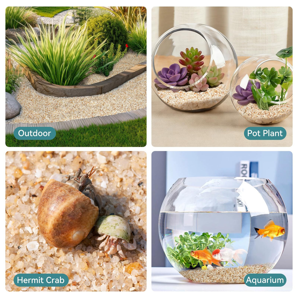 Rahato coarse sand in a vase demonstrates versatile decoration with natural color and texture.