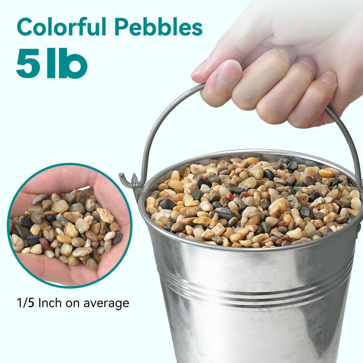 Elegant decorative gravel top-dressing for vases and planters enhances style and soil health.