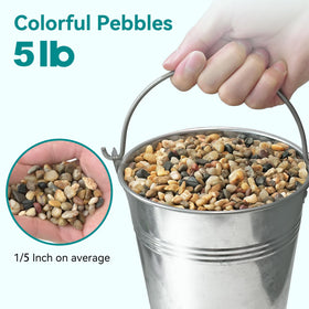 Elegant decorative gravel top-dressing for vases and planters enhances style and soil health.