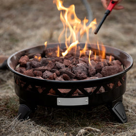 Rahato lava rocks for fire tables adding glow and heat retention.