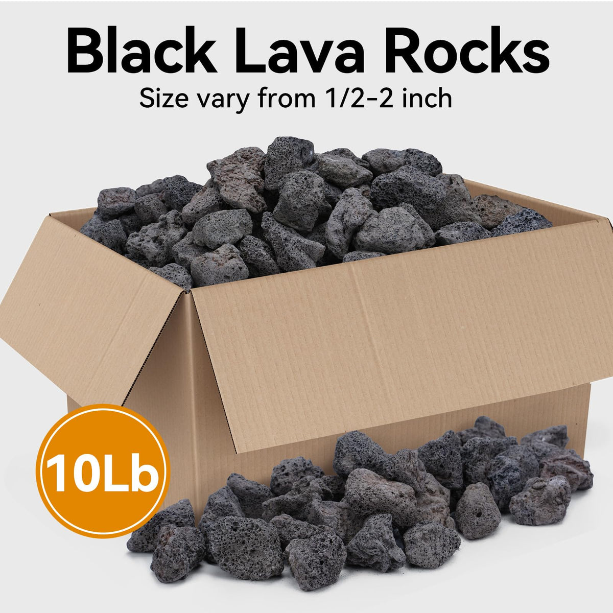 Rahato lava rocks close-up black lava stones for long-lasting display