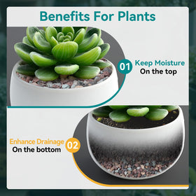 Rahato lava rocks enhance drainage and air flow in pots and beds.