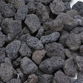 Rahato lava rocks close-up, 1/2-2 inch stones for even heat distribution