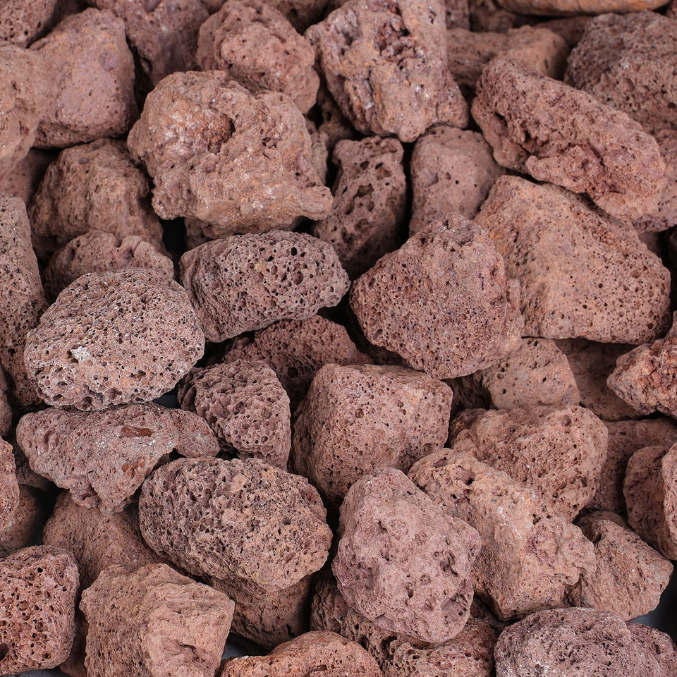 Rahato lava rocks in half-to-two-inch size for even flame distribution in fire pits.