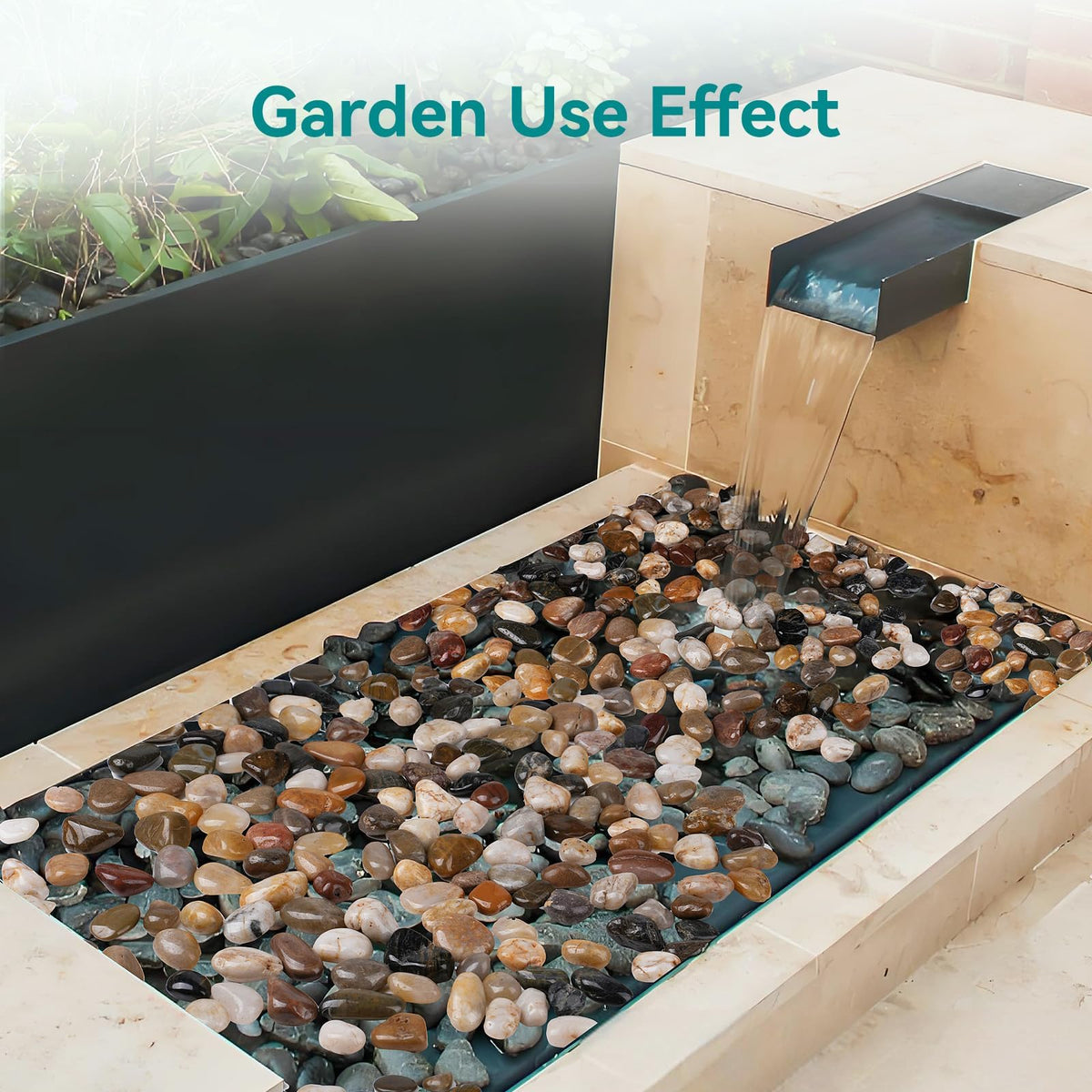 Rahato polished natural stone for walkways; long-lasting shine and clean look.