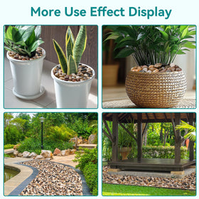 Rahato river rocks for water features; enhances serenity with smooth, reflective surfaces.