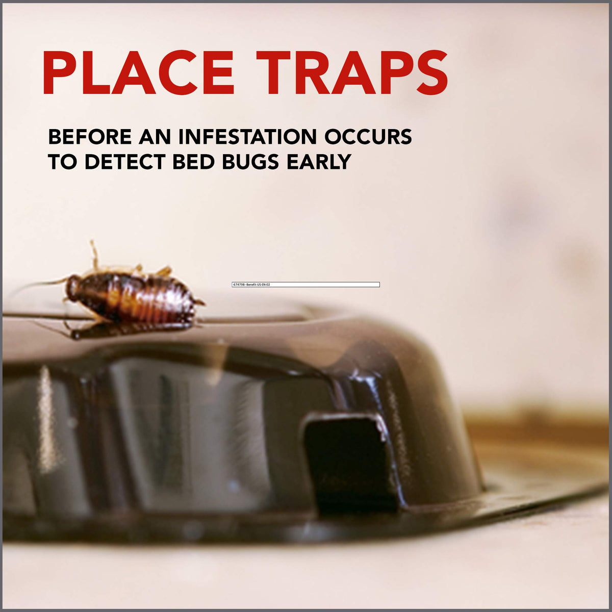 Raid indoor-use bed bug trap helps monitor sleeping areas discreetly