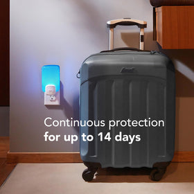 Raid Essentials light-trap adhesive capture showing sticky cartridge trapping flying insects.